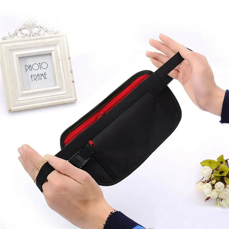 RFID Travel Money Belt Hidden Waist Security Wallet