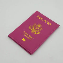 Pink Passport Holder PU Leather Personalised with American Covers for Passport