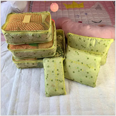 6pcs Waterproof Travel Packing Cubes Clothing Sorting Organize Bag