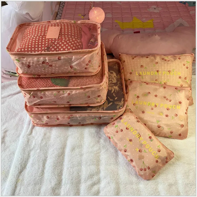 6pcs Waterproof Packing Cubes Large Capacity Organize Bag