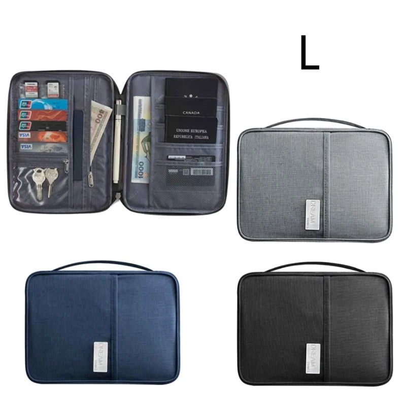 Travel Passport Holder Wallet with Multiple Compartments