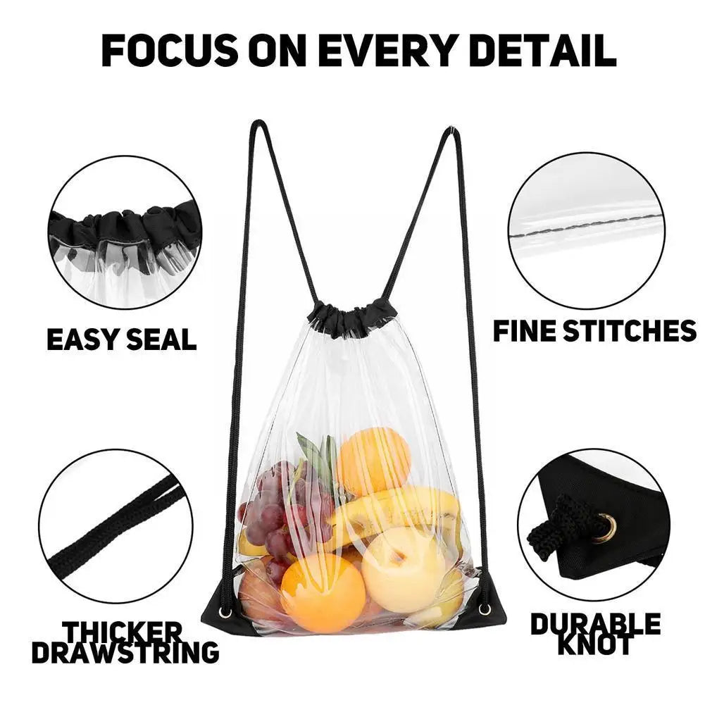 Waterproof Drawstring Wash Bag Travel Storage School Sports Backpack