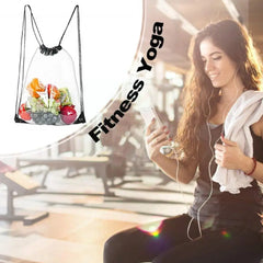 Waterproof Drawstring Wash Bag Travel Storage School Sports Backpack