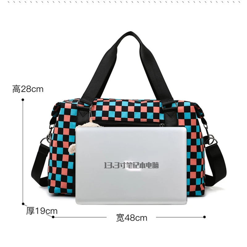 Large Capacity Travel Tote for Women Oxford Duffle Bag
