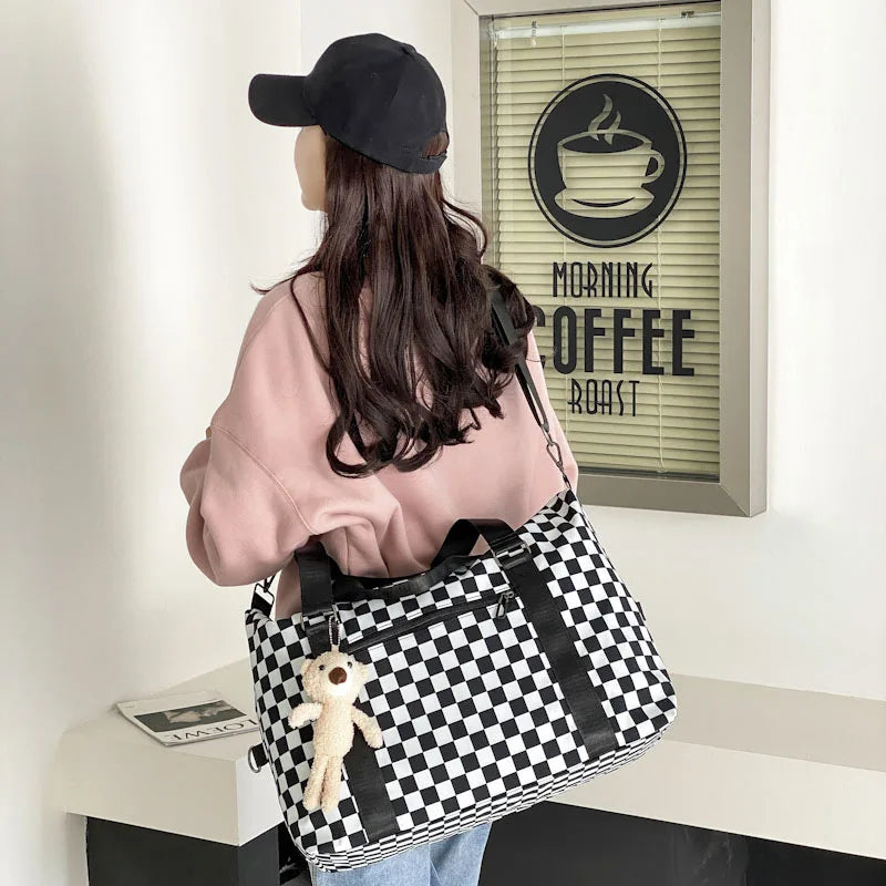 Large Capacity Travel Tote for Women Oxford Duffle Bag