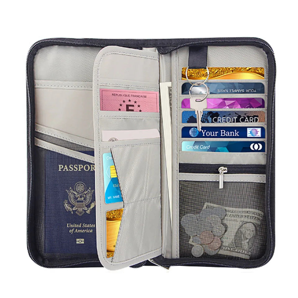 RFID Blocking Family Passport Holder Carry Storage Case
