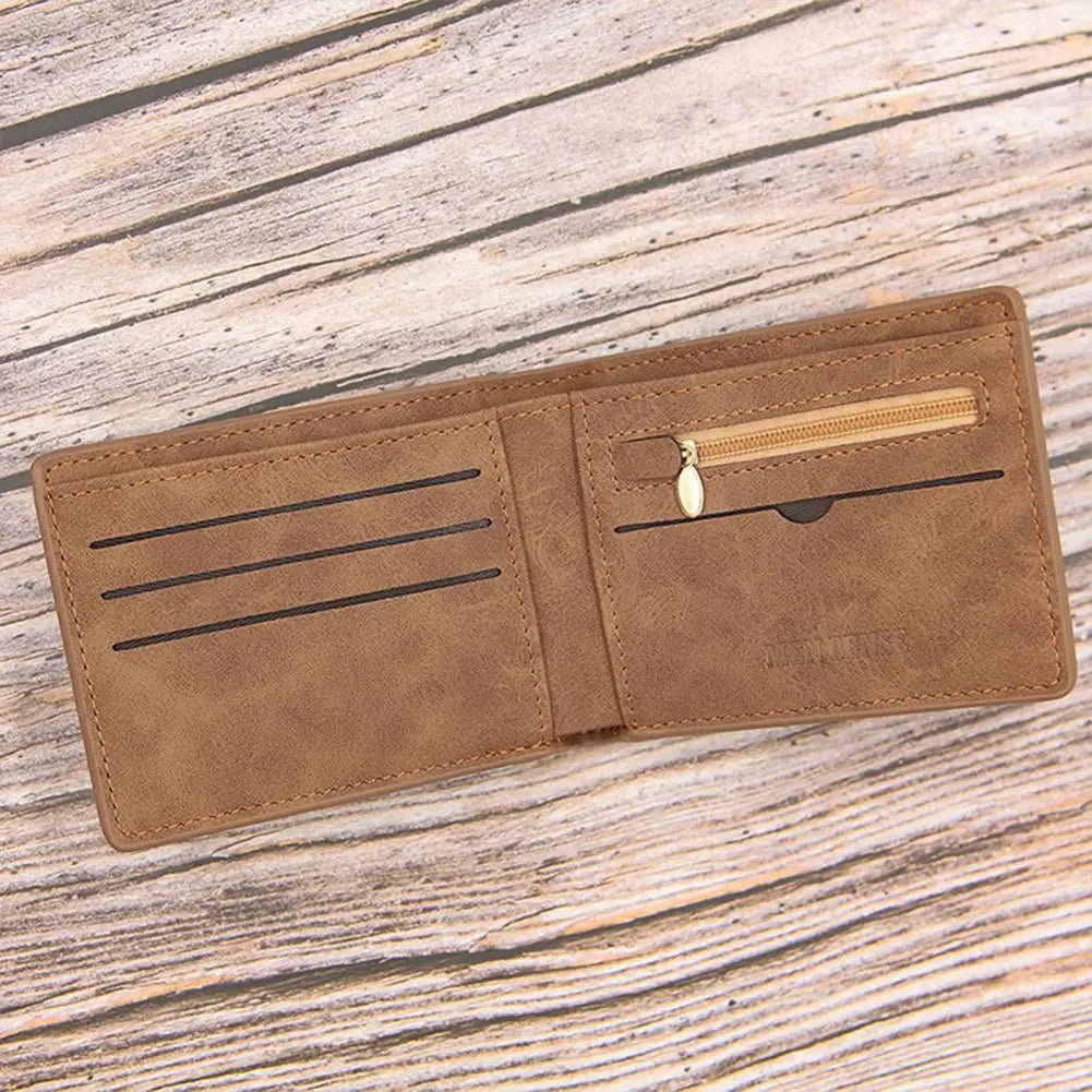 Retro Travel Wallet Men Money Clip for Boyfriend