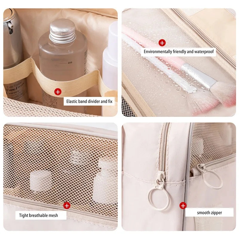 Travel Waterproof Hook Wash Bag Portable Large Capacity Cosmetic Bag