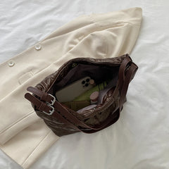 Travel Nylon Tote Handbag Padded Top-handle Quilted Shoulder Bag