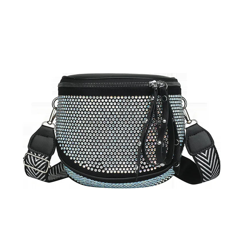 Diamond Crossbody Messenger Bag for Women Small Chest Waist Purse