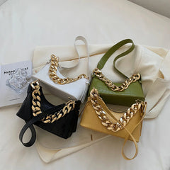 Stone Pattern Handbags Women PU Leather Chain Shoulder Bag