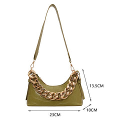 Stone Pattern Handbags Women PU Leather Chain Shoulder Bag