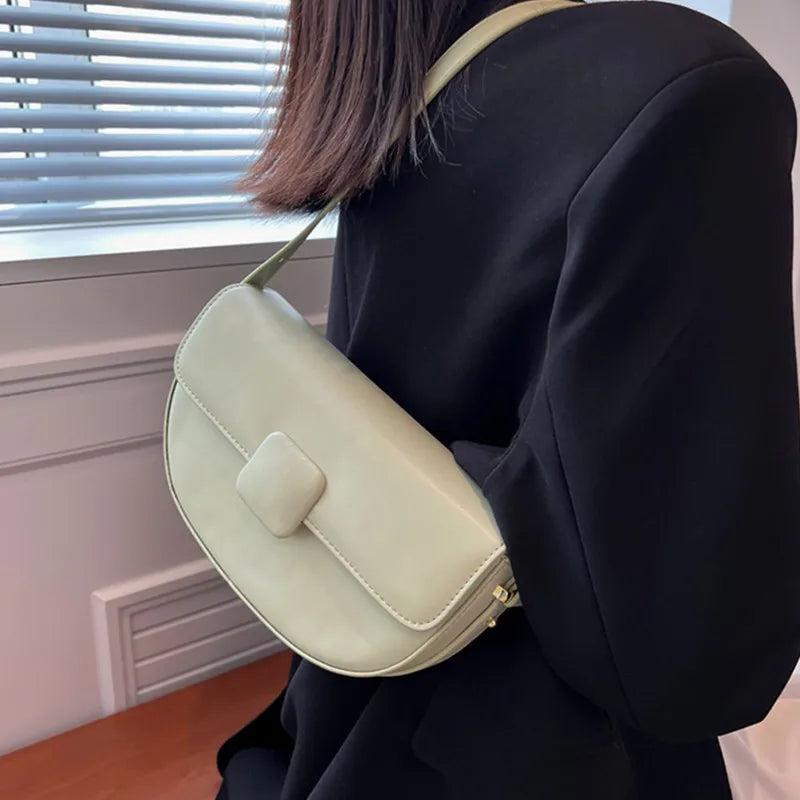 Green Leather Crossbody Bag Small Messenger Bag