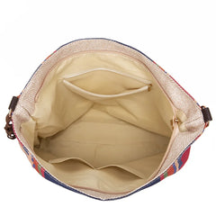 Hand Woven Tassel Cotton and Linen Retro Shoulder Bag