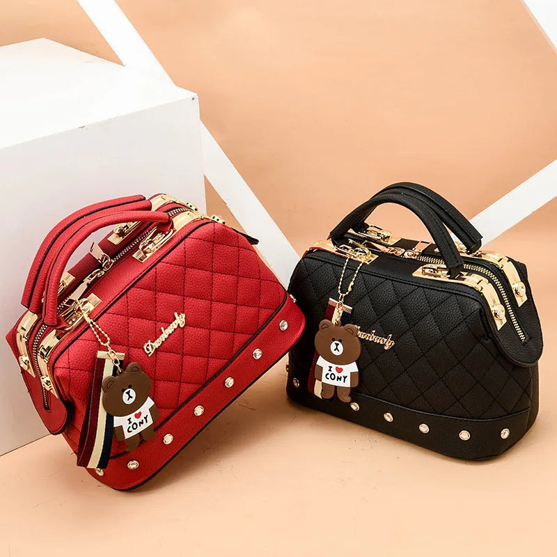 Women's Crossbody Bag Soft Flap Lady Evening Bag 25x13x16cm