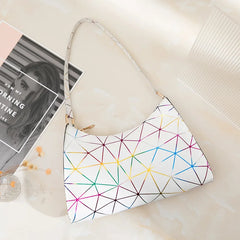 Shoulder Bag for Women Soft PU Leather Underarm Bags Shining Handbag