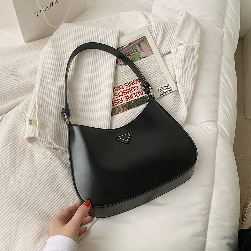 Solid Women's Underarm Bag Small Tote Pack