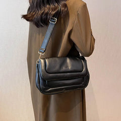 Soft Pu Leather Crossbody Bag for Women Solid Handbags