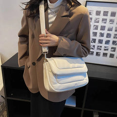 Soft Pu Leather Crossbody Bag for Women Solid Handbags