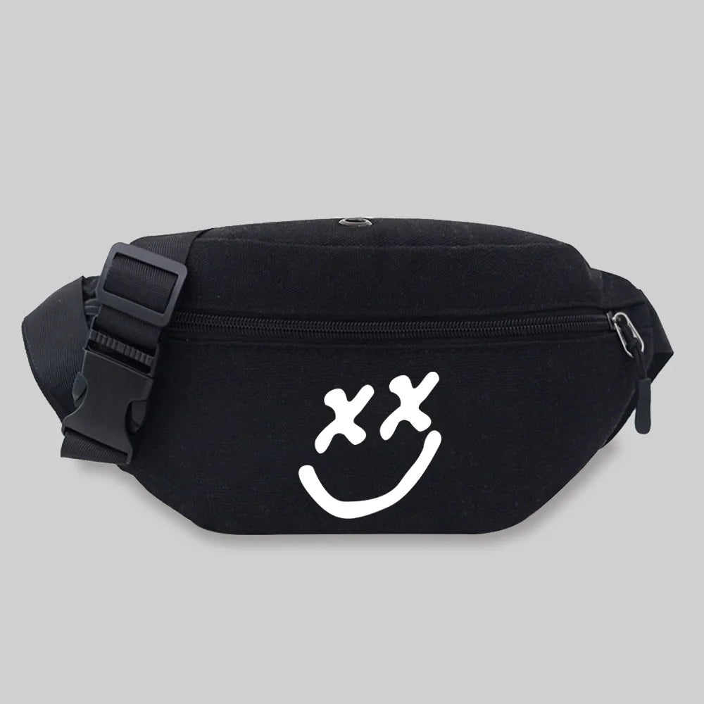 Pattern Waist Bag Chest Bag Unisex Student Printing Leisure Sports Fanny Pack