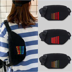 Pattern Waist Bag Chest Bag Unisex Student Printing Leisure Sports Fanny Pack