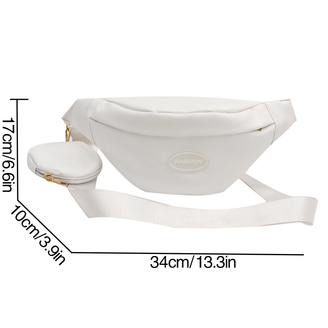 Women's Large Fanny Pack Waist Bag 2-in-1 Shoulder Messenger Hip Purse