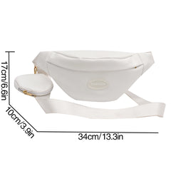 Women's Large Fanny Pack Waist Bag 2-in-1 Shoulder Messenger Hip Purse