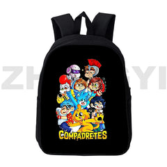 Los Compas Canvas Backpack 12/16 Inch Teenager Hot Game