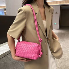 Woven Pillow Handbags Women Shoulder Bags