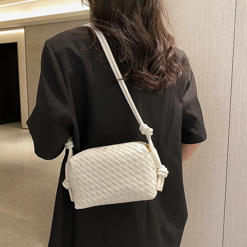 Woven Pillow Handbags Women Shoulder Bags