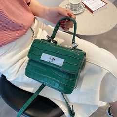 Crocodile Pattern Messenger Women Handbag
