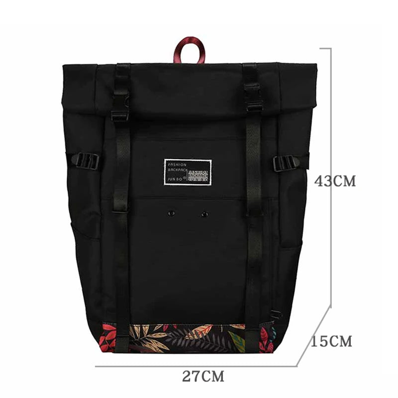 Fashionable Oxford Cloth Double Shoulder Backpack Large Bag