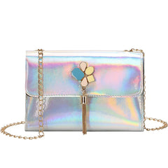 Women Laser Shoulder Bag Small Chain Strap Crossbody Messenger Bags