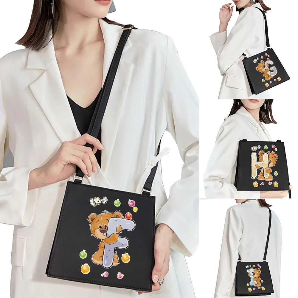 High-end Initial Name Pattern Shoulder Bag Women Messenger Bag