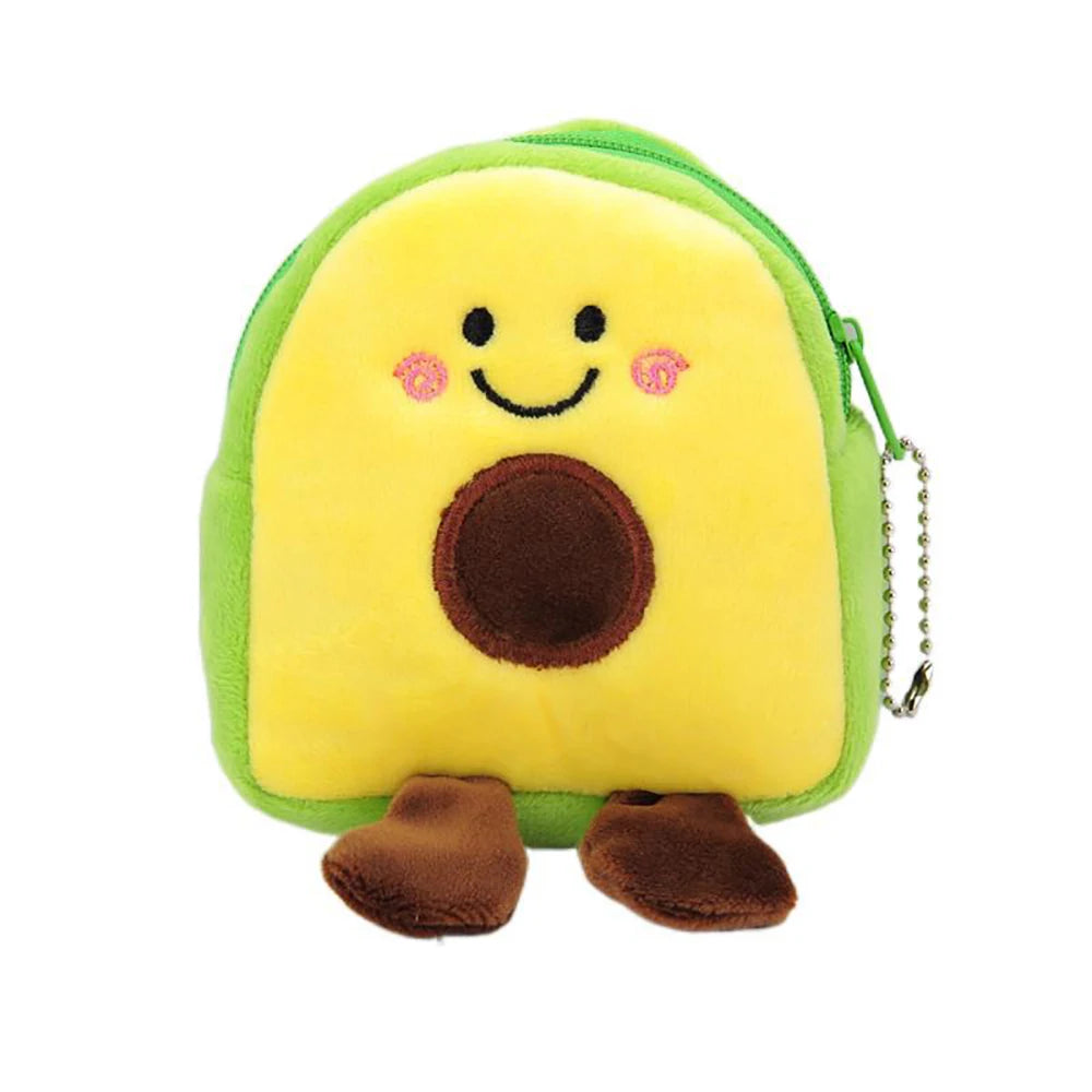 Ins Baby Girl Avocado Doll Plush Money Purse Bag
