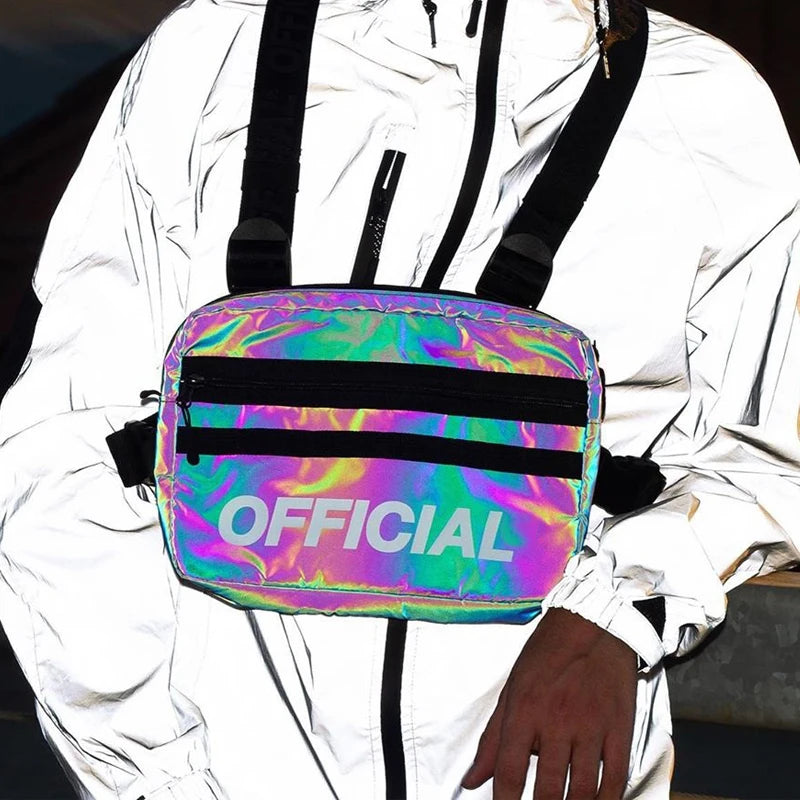 Reflective Chest Bag HipHop Tactical Chest Utility Bags G172