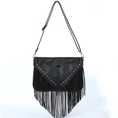 Rivet Women Messenger Bag Tassel Shoulder Bag Small Square Bag