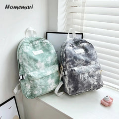 Tie Dye Canvas Backpack Teen Girl School Bag