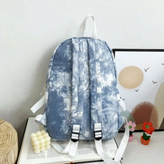 Tie Dye Canvas Backpack Teen Girl School Bag