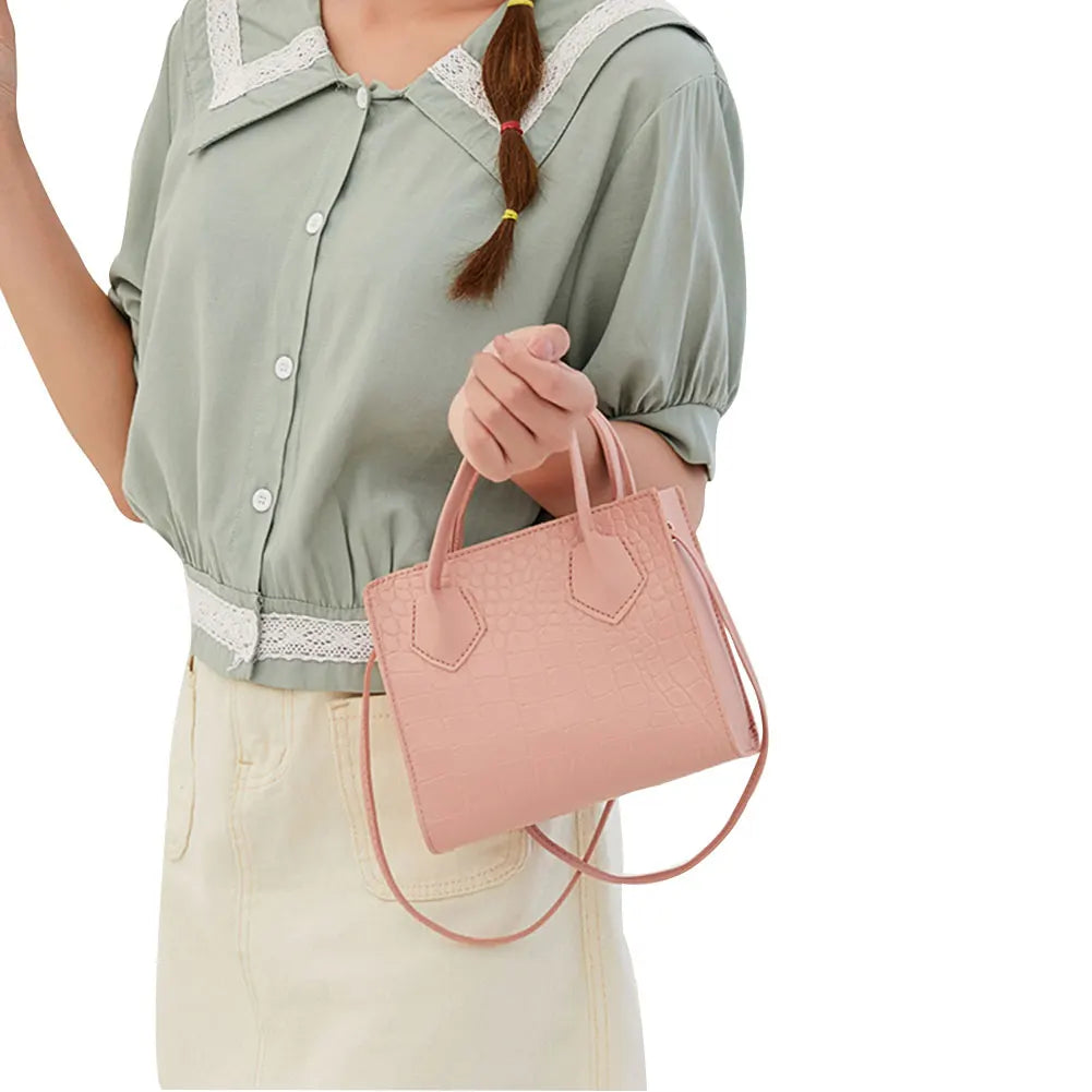 Women Crocodile Pattern Crossbody PU Handbags 6 Colors