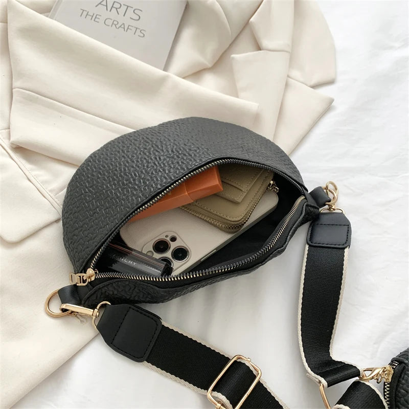 Women's Waist Bag Chest Bag PU Leather Fanny Pack 2Piece Messenger Shoulder Bag