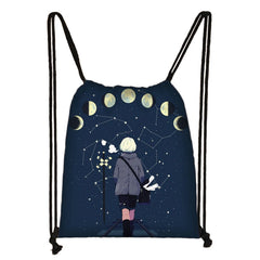 Triple Moon Goddess / Star of David Backpack Wicca Travel Bag