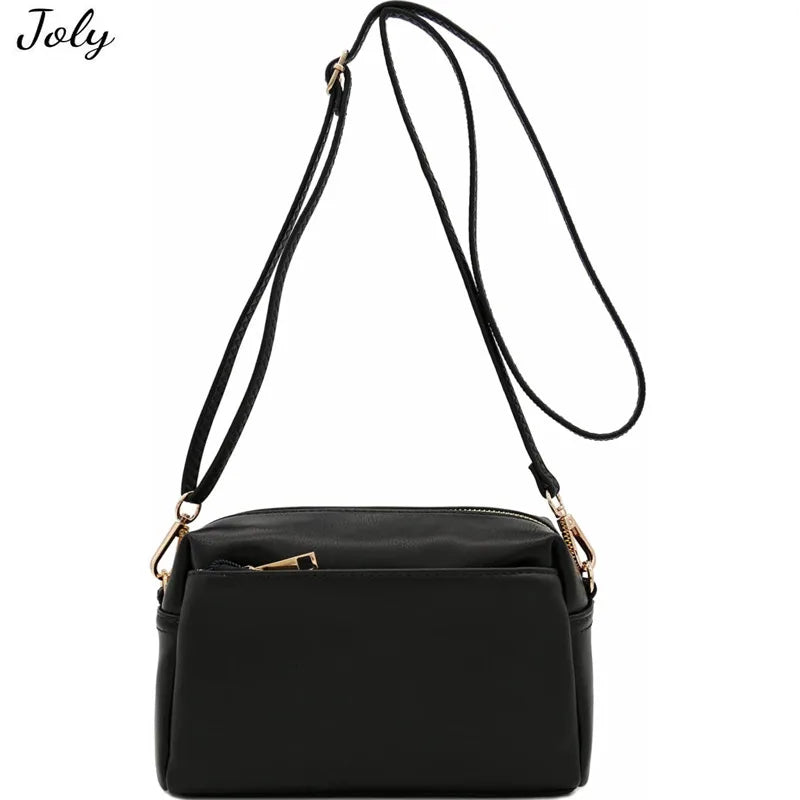 Triple Zip Small Crossbody Bag