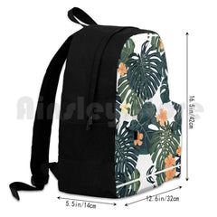 Tropical Blossom Outdoor Hiking Backpack Jungle Flower Floral