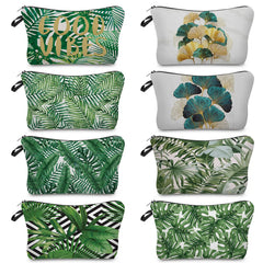 Tropical Leaf Cactus Monstera Cosmetic Bags Organizer Storage Gift Bag