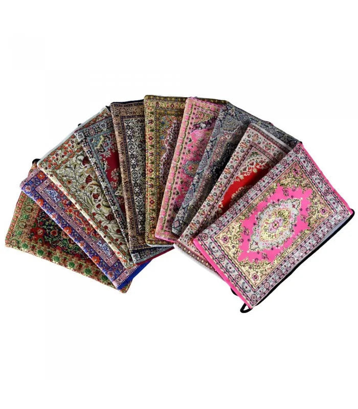 Fabric Golden Embroidery Bag with Handle