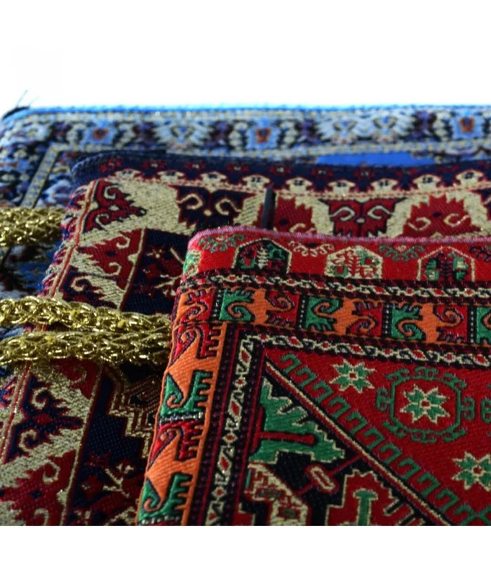 Fabric Golden Embroidery Bag with Handle