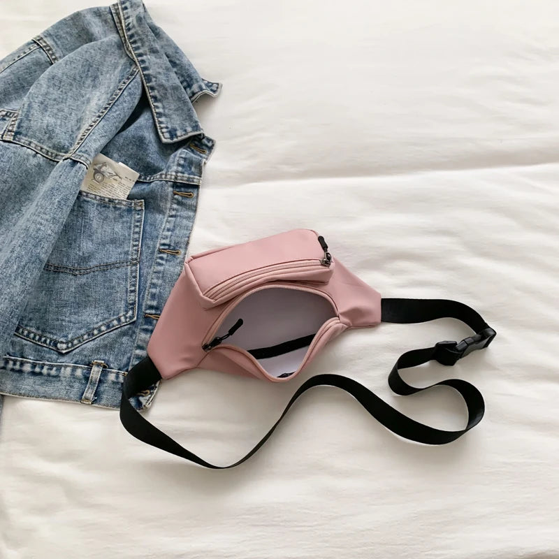 Women's Two Layer Waist Bags for Travel