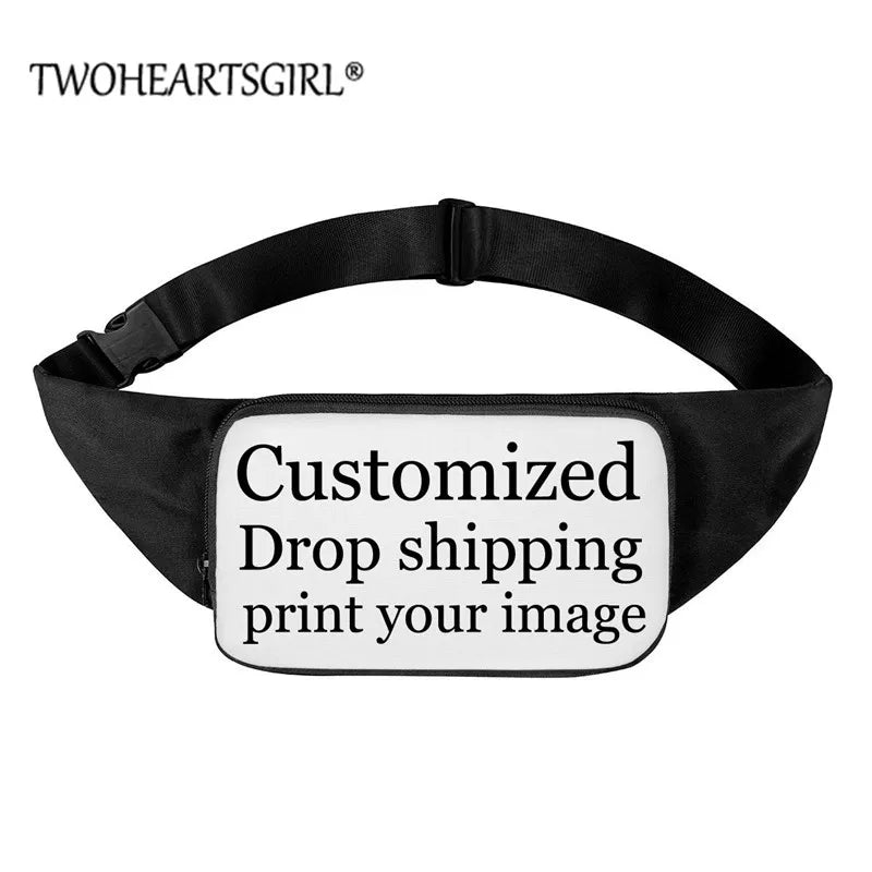 Twoheartsgirl Skull Printed Waist Packs Belt Bag Punk Style Fanny Pack