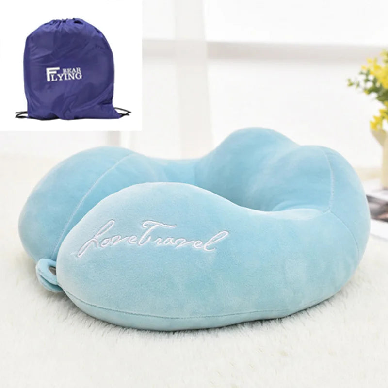 U-Shaped Travel Pillow Neck Pillow for Aircraft Car Office Lunch Break